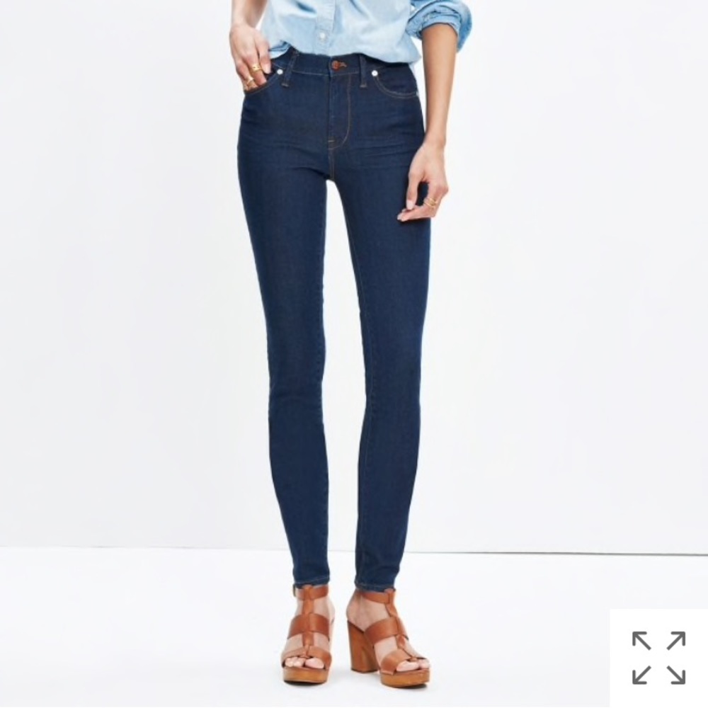 Madewell 9" high-rise skinny jeans in davis wash